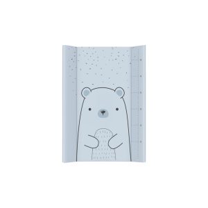 Kikkaboo Wickelauflage Hart-PVC 80x50cm Wachstumsskala erhöhter Rand wasserdicht blau