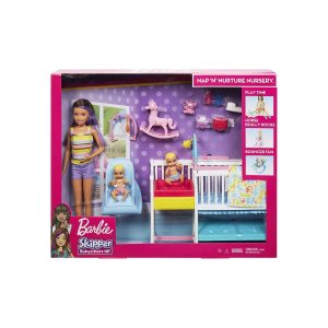 Mattel GFL38 - Barbie - Skipper Babysitters Inc - Kinderzimmerspielset mit Puppen und Zubehör