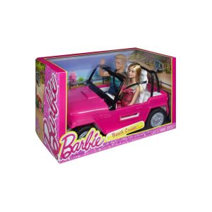 Mattel CJD12 - Barbie - Beach Cruiser mit Barbie und Ken; Fahrzeug
