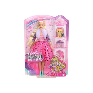 Mattel GML76 - Barbie - Princess Adventure - Puppe mit Hund und Zubehör
