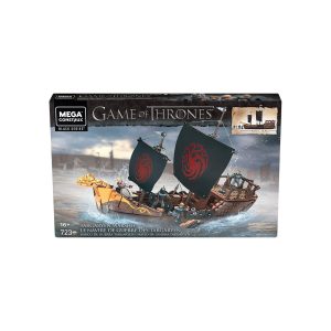 Mattel GPB29 - Mega Construx - Game of Thrones - Targaryen Kriegsschiff Bausatz inkl. 4 Figuren