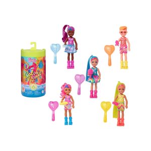 Mattel HCC90 sort. - Barbie - Chelsea - Color Reveal - Puppe mit Überraschungs-Zubehör