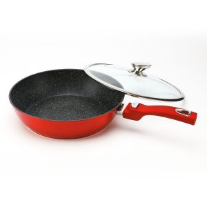 Aluguss Wok Bratpfanne Ø30cm mit Deckel