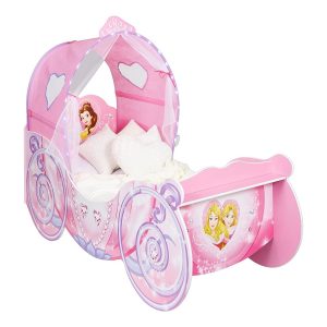 Kleinkinderbett für Mädchen im Kutschendesign von Disney Prinzessin