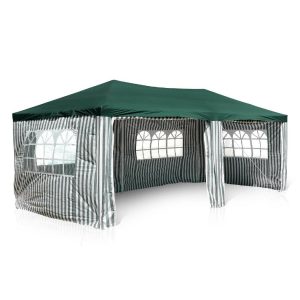 VCM Pavillon Partyzelt grün 3x6m PE 110g/m² Gartenzelt Festzelt Eventzelt Marktzelt