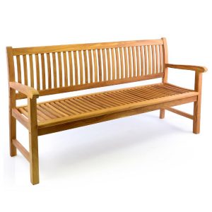 VCM 3-Sitzer Gartenbank Parkbank hochwertig Teak Holz behandelt 180cm