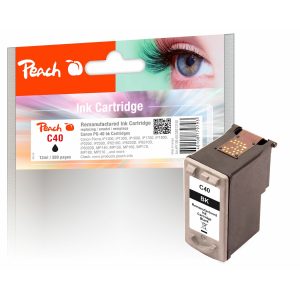 Peach C40BK Druckkopf bk ersetzt Canon PG-40BK