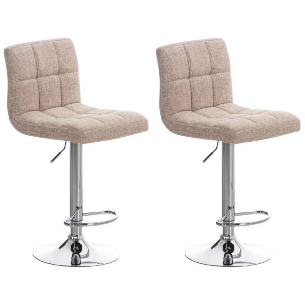 CLP 2er Set Barhocker Peru Mit Stoffbezug I Drehbare