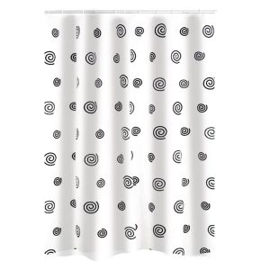 Duschvorhang Textil Snail schwarz 180x200 cm