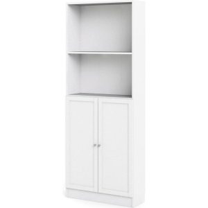 Base Hochschrank Regal Ablagen weiss Holz Standregal Bücherregal Schrank Kommode