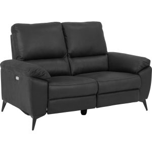 Sofa Rie 2-Sitzer Couch Garnitur Funktionssofa Stoffsofa Relax Recliner grau