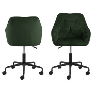 Bürostuhl Drehstuhl Velour grün Schreibtischstuhl Büro Arbeitszimmer Stuhl