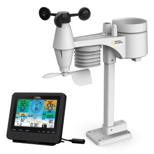 NATIONAL GEOGRAPHIC WLAN Farbwetterstation mit 7-in-1 Profi-Sensor