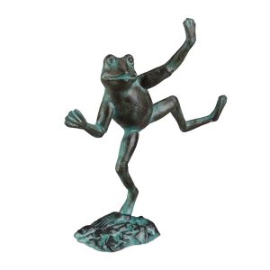 relaxdays 1 x Gartenfigur Frosch