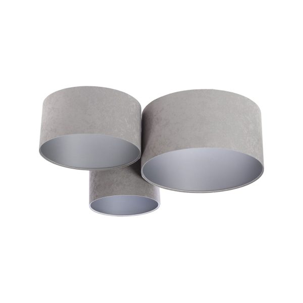 Deckenleuchte PlaMian Velours grey & silver Ø 91cm 10996