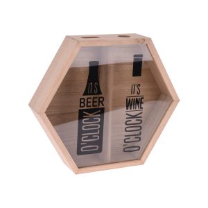 HTI-Living Sammelbox für Weinkorken und Bierdeckel Holz