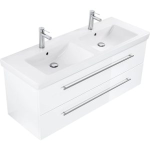 POSSEIK Badmöbel Villeroy & Boch Waschbecken Subway 2.0 130cm Doppelwaschtisch