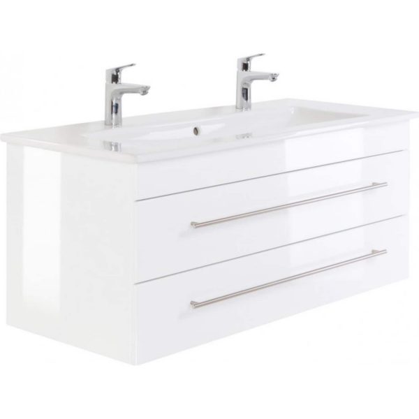 POSSEIK Waschtisch inkl. Villeroy & Boch Doppel Waschbecken Venticello 120cm