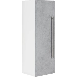 Posseik Hochschrank VIVA 100cm Weiß-Beton Badmöbel Badschrank Badezimmer Schrank