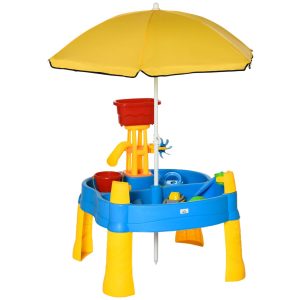 HOMCOM Sandspielzeug mit Sonnenschirm bunt 72