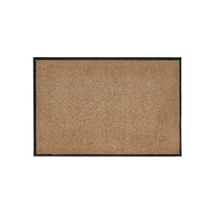 HOMCOM Fußmatte mit Gummiumrandung und rutschhemmende Rückseite beige 120 x 90 x 0