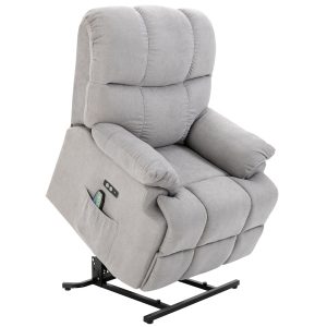 HOMCOM Massagesessel mit Aufstehfunktion 82 x 94 x 111 cm (BxTxH)   Massagesessel TV Sessel Relaxsessel Wohnzimmersessel