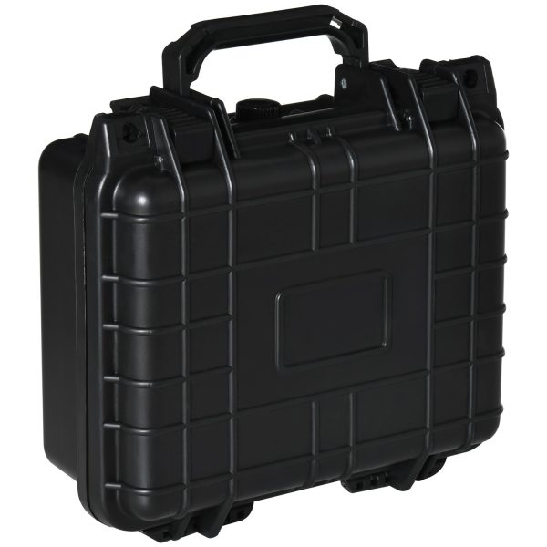 Outsunny Wertsachenkoffer im 2er-Set schwarz 26L x 22B x 12Hcm   wertsachenkoffer kamerakoffer koffer polsterkoffer angelkoffer