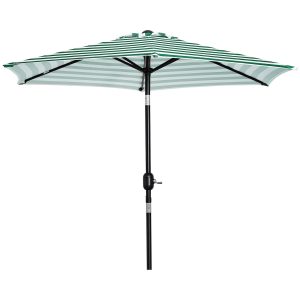 Outsunny Sonnenschirm mit verstellbarem Winkel 227 x 225 cm (ØxH)   Gartenschirm Strandschirm Balkonschirm knickbar