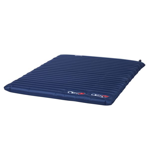 Outsunny Luftmatraze blau 195 x 138 x 10 cm (LxBxH)   Aufblasbares Luftbett Campingmatraze Schlafmatte