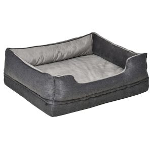 PawHut Hundebett mit abnehbarem Bezug grau 75L x 60B x 20H cm   Hundebett Hundematte Hundekissen Hundesofa Hundematratze