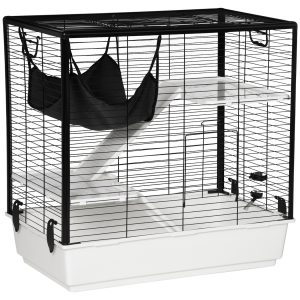 PawHut Kleintiergehege mit einfache Transportfunktion bunt 80L x 48B x 78H cm   chinchillas  meerschweinchen  kleintierkäfig  haustier  lebensraum