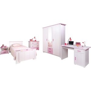Kinderzimmer Biotiful Parisot 5-tlg weiß - rosa