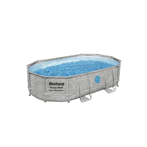 Oval Pool Set 56946 Power Steel Swim Vista Series