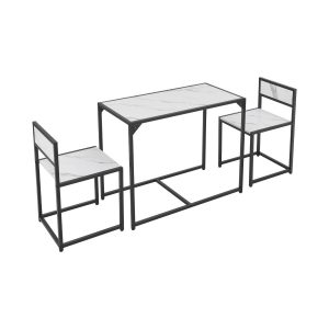 Juskys Küchentisch Set mit Esstisch & 2 Stühlen - Industrial Design