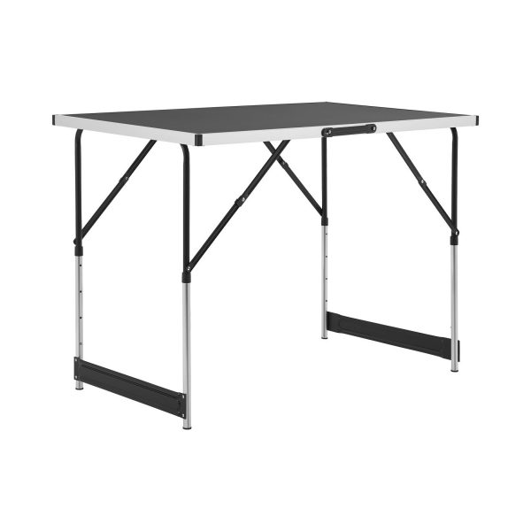 Juskys Multifunktionstisch 3 teilig klappbar - Alu Klapptisch 100x60 cm Campingtisch - Tisch Schwarz