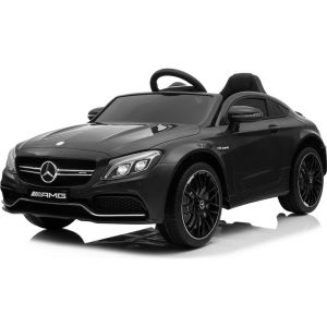 Kinder Elektro Auto Mercede Kinderauto C63 Amg Eva Leder Led Usb Mp3 Schwarz