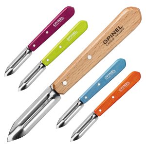 OPINEL Sparschäler 115 Gemüse Spargel Schäler Kartoffelschäler Holz links rechts Farbe: lila