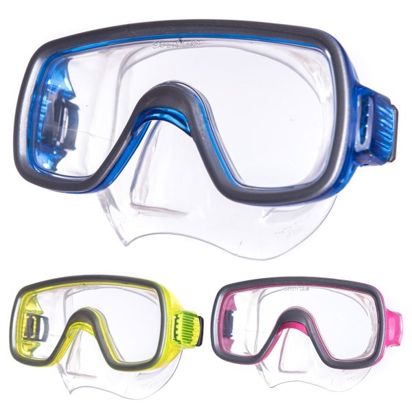 SALVAS Kinder Tauch Maske Geo Schnorchel Taucher Schwimm Brille Mit Nase Silikon Farbe: pink