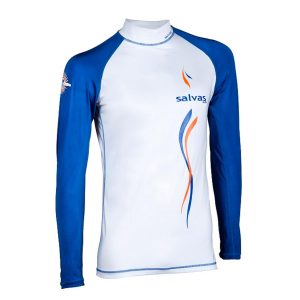 SALVAS Rash Guard Langarm Strand Bade Shirt Surf Top SUP Tauchen Lycra UV UPF50+ Größe: L