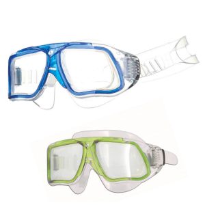 SALVAS Tauch Maske Tonic Vision Schnorchel Schwimm Brille Silikon Erwachsene Farbe: Hellblau