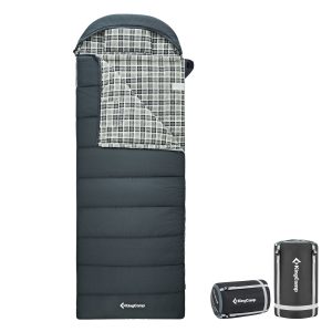 KINGCAMP Deckenschlafsack Comfort 280 Winter Schlafsack XL Breit Baumwolle -15°C