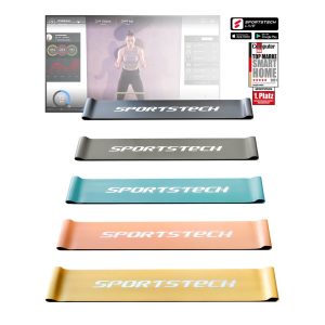 Sportstech Fitnessbänder 5er Loop Set   Fitness Band inkl. Tasche + Poster