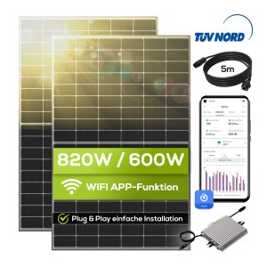 Balkonkraftwerk Photovoltaik Solarpanel PV-Anlage TT-BKW 820/600