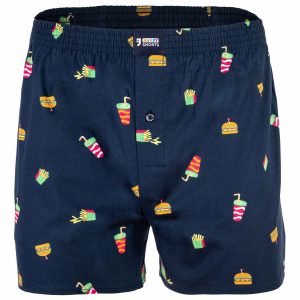 Happy Shorts Herren Web-Boxershorts Mehrfarbig