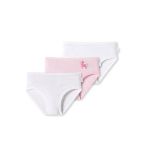 Schiesser Mädchen Hüftslip Fine Rib Organic Cotton 3er Pack