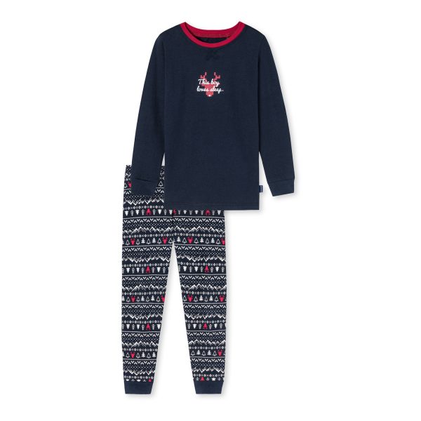 Schiesser Jungen Pyjama This Boy Loves Sleep