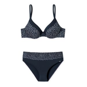 Schiesser Damen Bügel-Bikini Aqua Sea Blossom