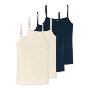 Schiesser Damen Spaghettitop Uncover 4er Pack