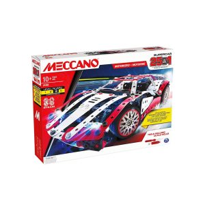 Spin Master 6062054 (20135073) - MECCANO - 25-in-1 Motorisiertes Supercar STEM Modellbausatz mit 347 Teilen