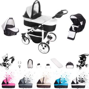 Bebebi Zürich   3 in 1 Kombi Kinderwagen Set   Luftreifen   Farbe: Matterhorn